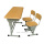 Detachable single study desk and chair